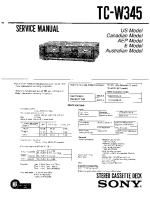 Sony TC-W345 - Service Manual 